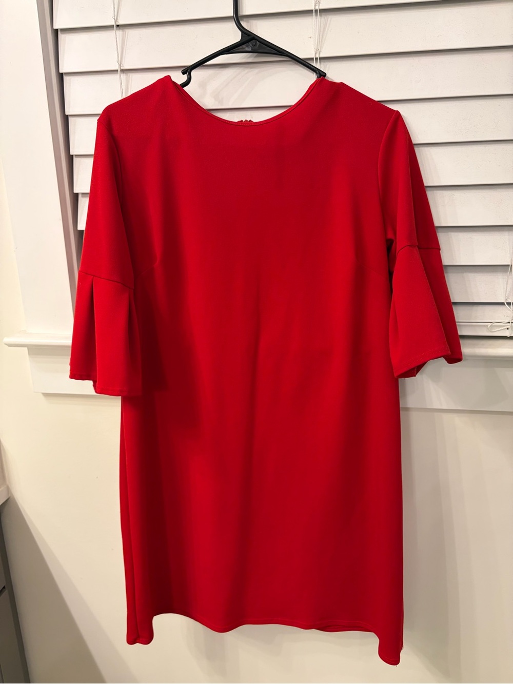 Classic Red Mini Dress with Flared Sleeves